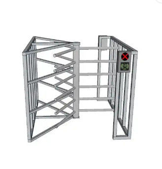 Okul / Süpermarket İçin Çift Kapılı Yarım Boy Turnike Kapısı Erişim Kontrolü