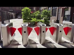 Daire için Geçit Genişliği 550mm RFID Flap Turnike Geri Çekilebilir Giriş