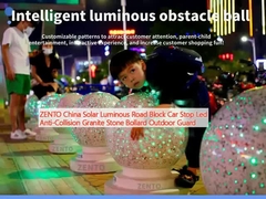 ZENTO Çin Güneş Işıklı Yolu Blok Araba Durumu Çarpışma Karşıtı Granit Taş Çapraz Dış Muhafız