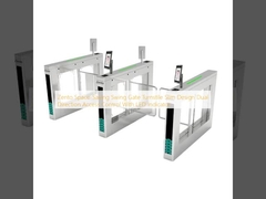 Zento Uzay Kurtarıcı Swing Gate Turnstile Slim Design LED İzleyici ile Çift Yönlü Erişim Kontrolü